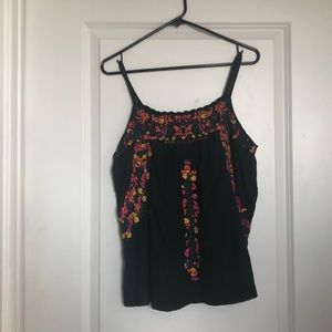 Lucky brand embroidered  cami style tank